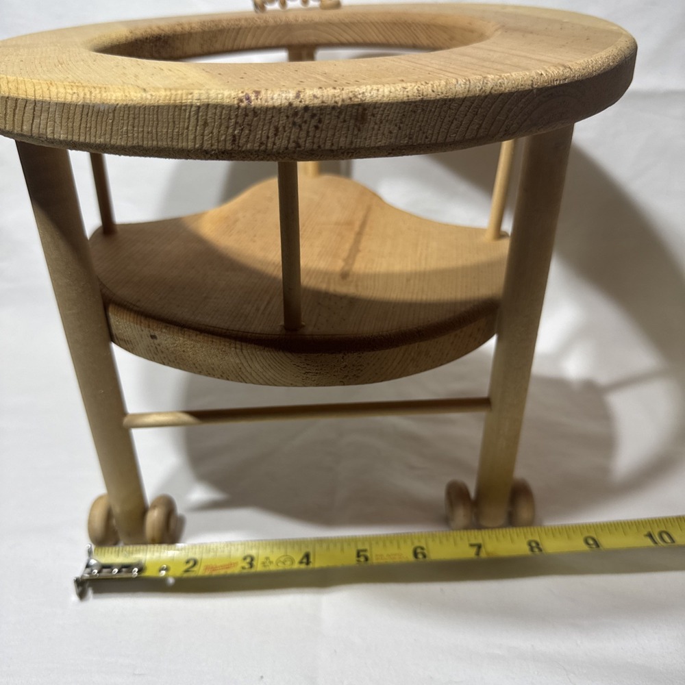 Antique Vintage Primitive Wooden Baby Walker Doll Display Toy Doll Accessory - Picture 13 of 14